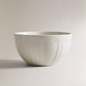PORCELAIN BOWL WITH RAISED DESIGN