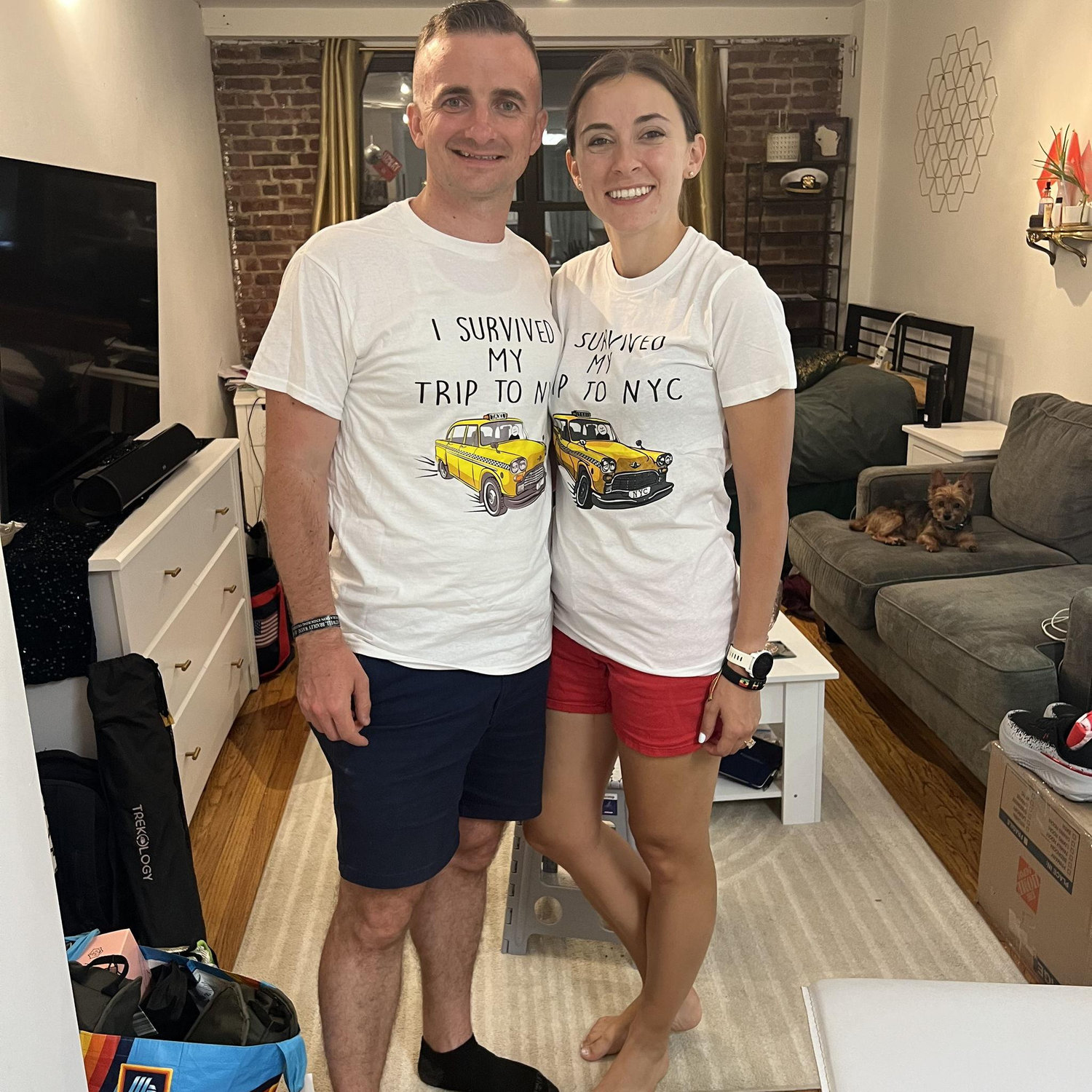 Getting ready to move to DC/Virginia. Tim got us these shirts as a going away gift.