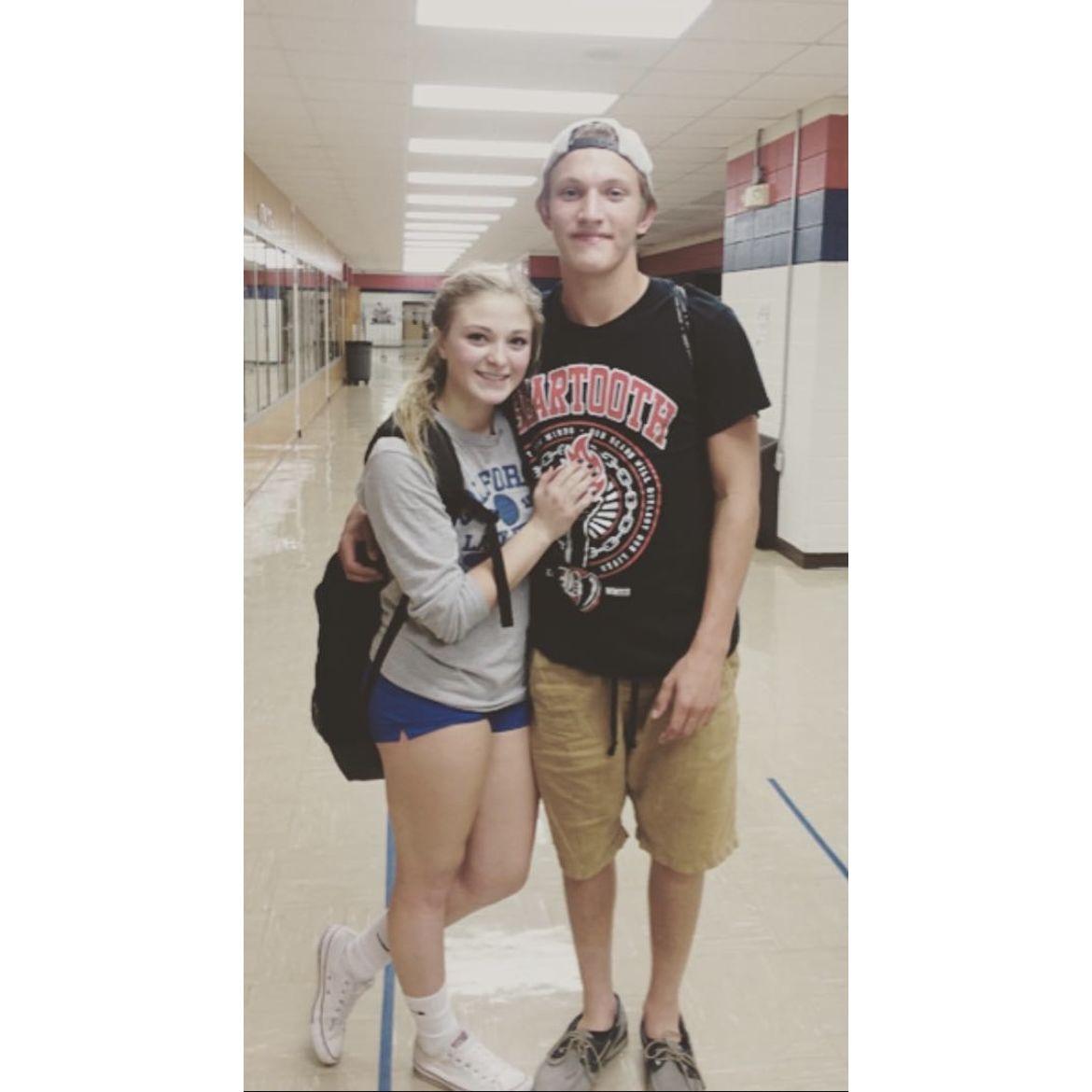 Amber's middle school volleyball game -2014