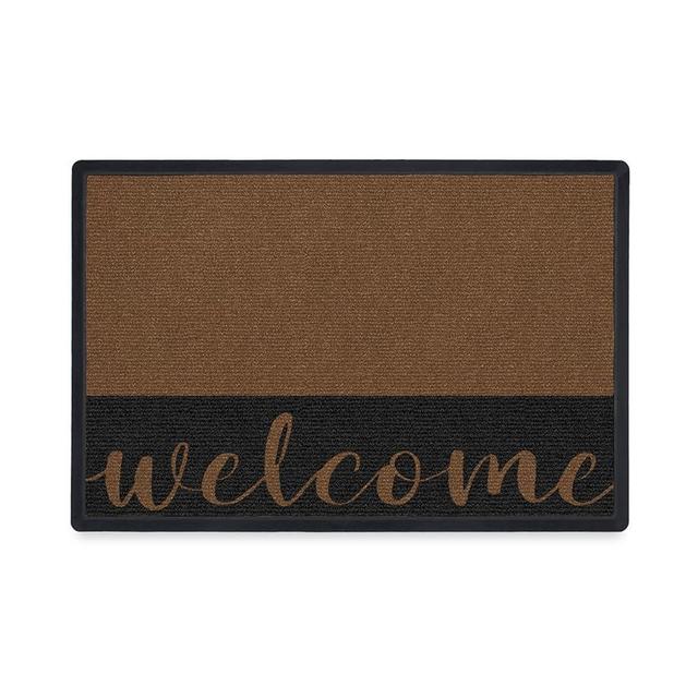 RUGGABLE Welcome Washable Doormat - Perfect Indoor Outdoor Machine Washable Door Mat for Front Door Porch or Entryway to Greet Guests - Durable Home Decor - Welcome
