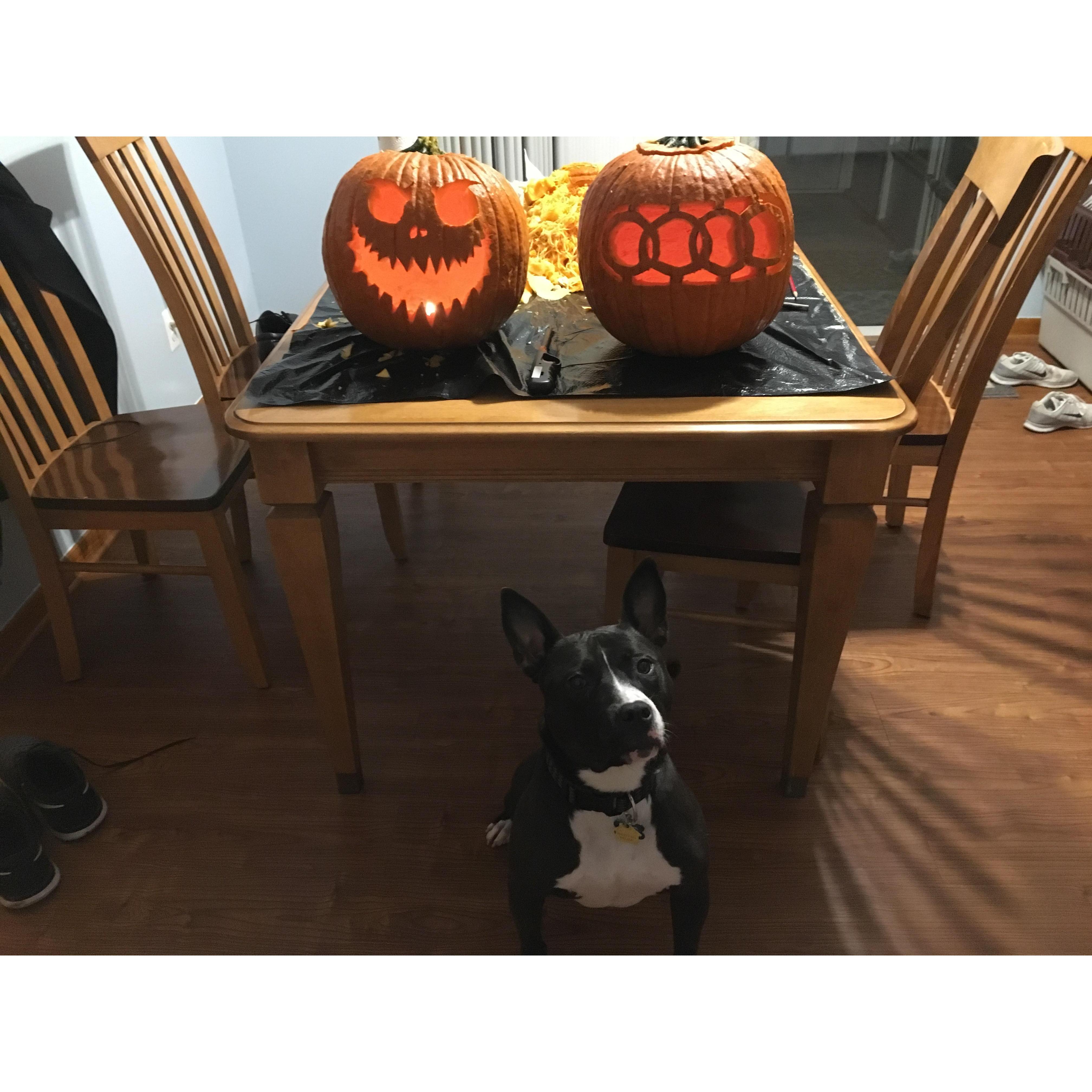 Our first Halloween is how Madison knew he was a car guy.