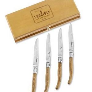 Laguiole Jean Dubost Olive Wood Steak Knives