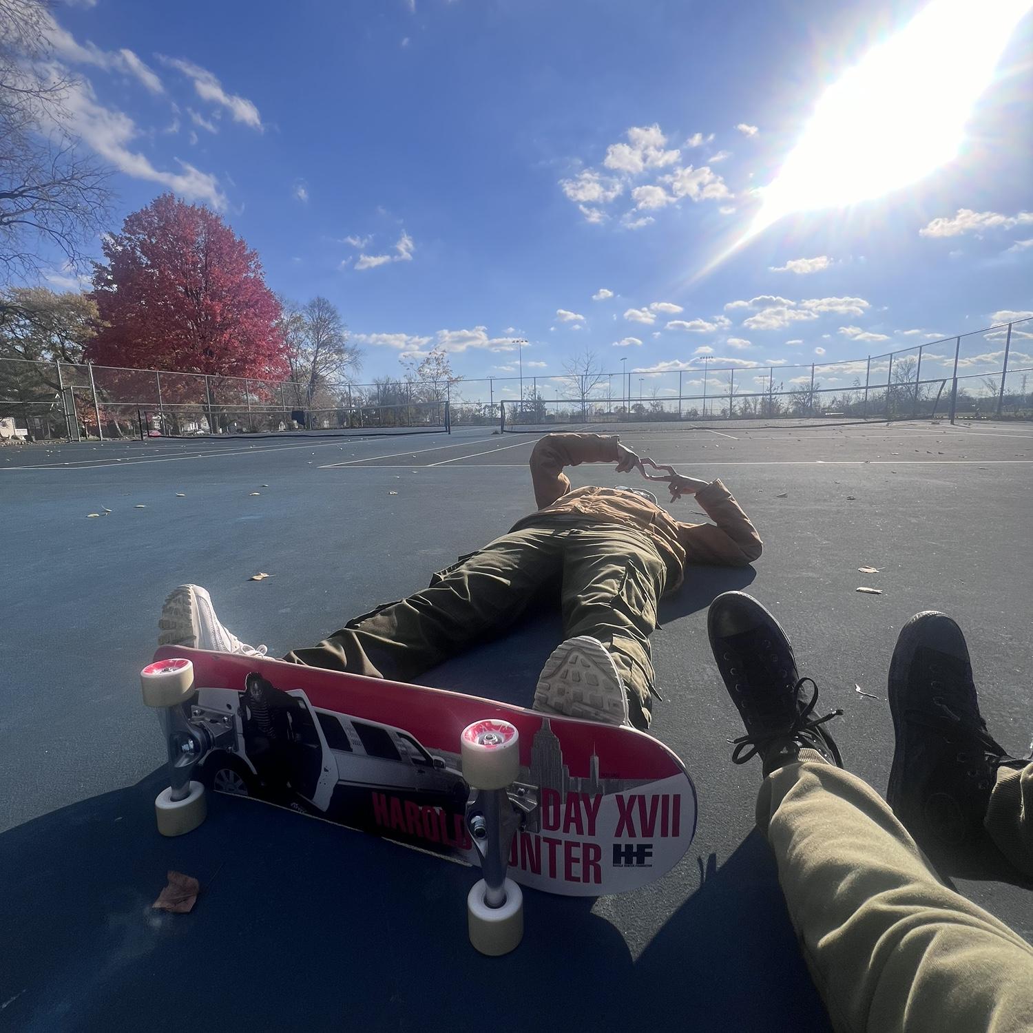 Skateboarding practice