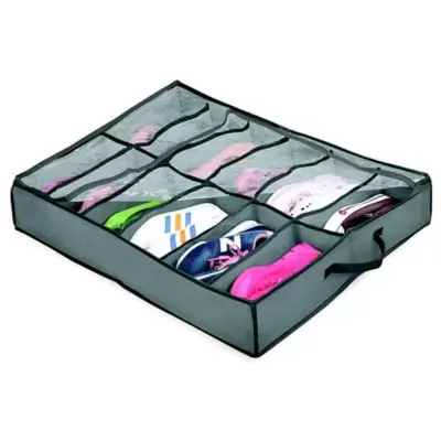 Arm & Hammer™ 12-Compartment Shoe Organizer in Grey