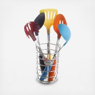 6-Piece Utensil Set with Crock