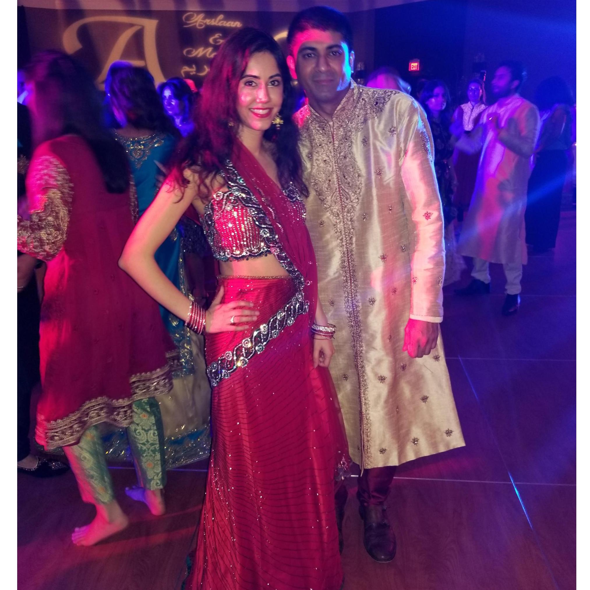 Our first wedding together.