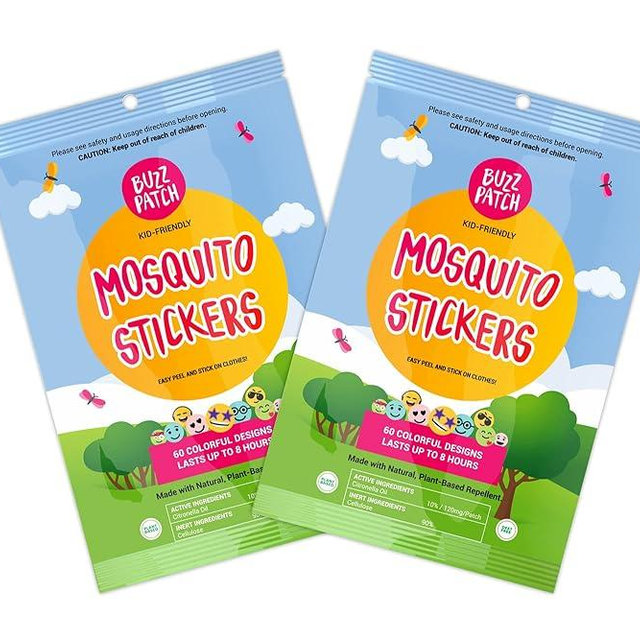 BuzzPatch Mosquito Patch Stickers for Kids (60 Pack) - All Natural, Plant Based Ingredients, Non-Toxic, DEET Free, Citronella Essential Oil Insect Patches, for Toddlers, Babies, Children (2)