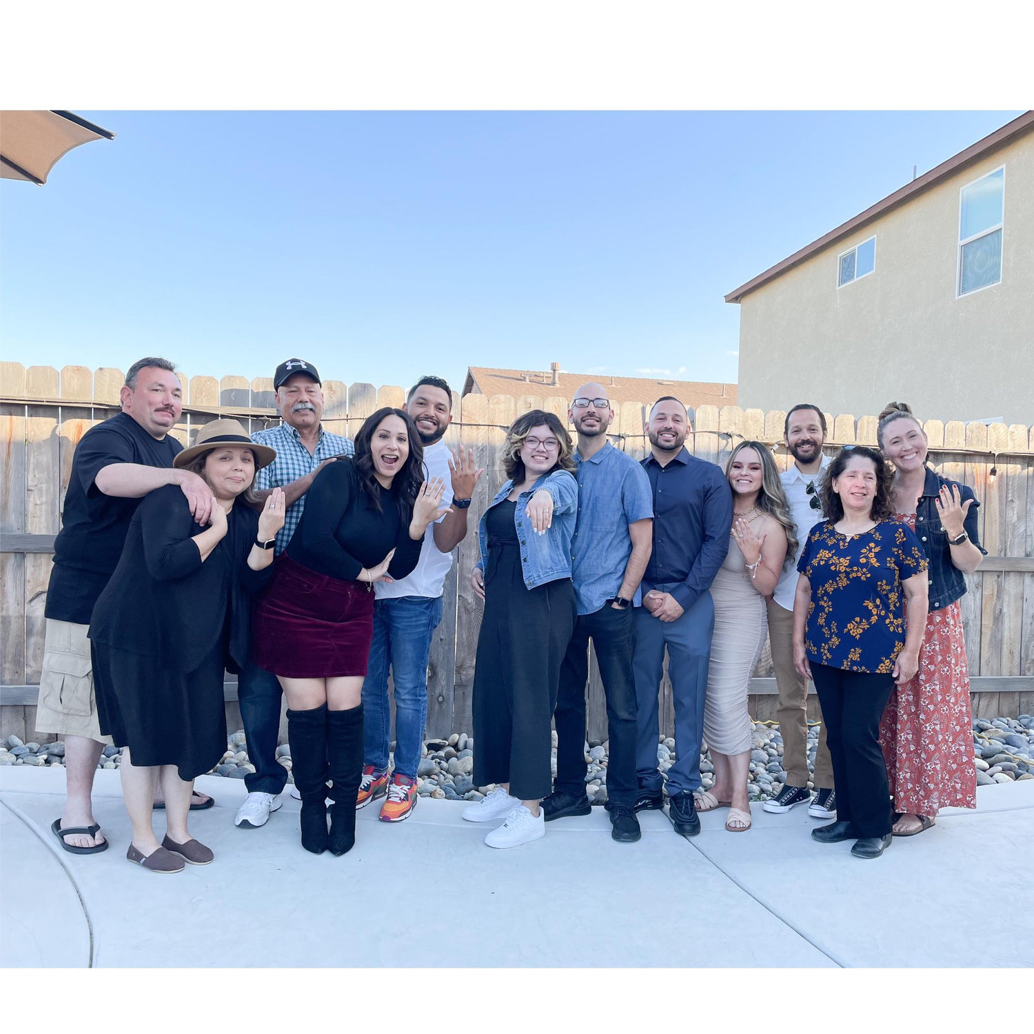 The evening we shared our engagement with our families!
