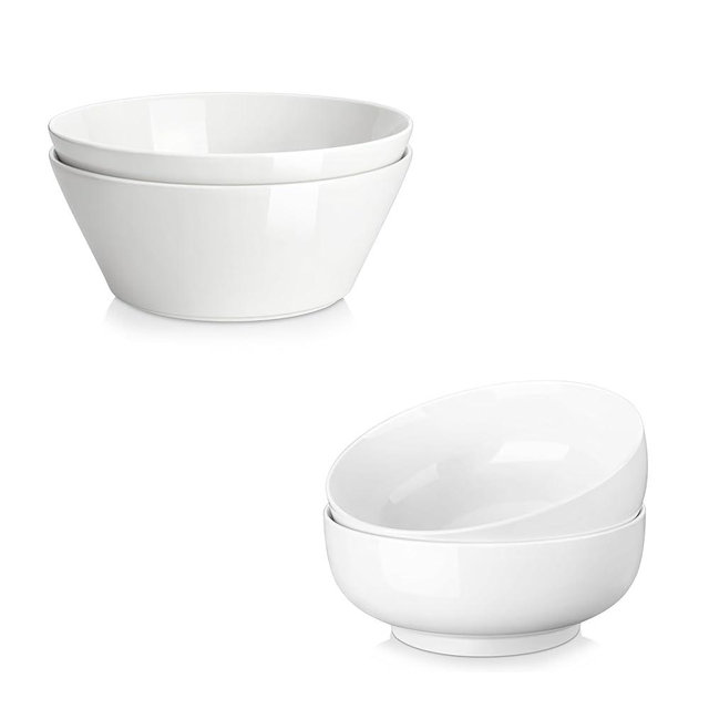 MALACASA 105 OZ Large Salad Serving Bowls Set of 2 Bundle 114 OZ(10") Extra Large Salad Bowls Set of 2