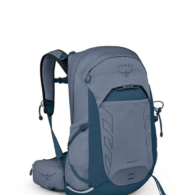 Osprey Tempest 22L Women's Lightweight Hiking Backpack with Hipbelt, Anchor/Blue Atlas