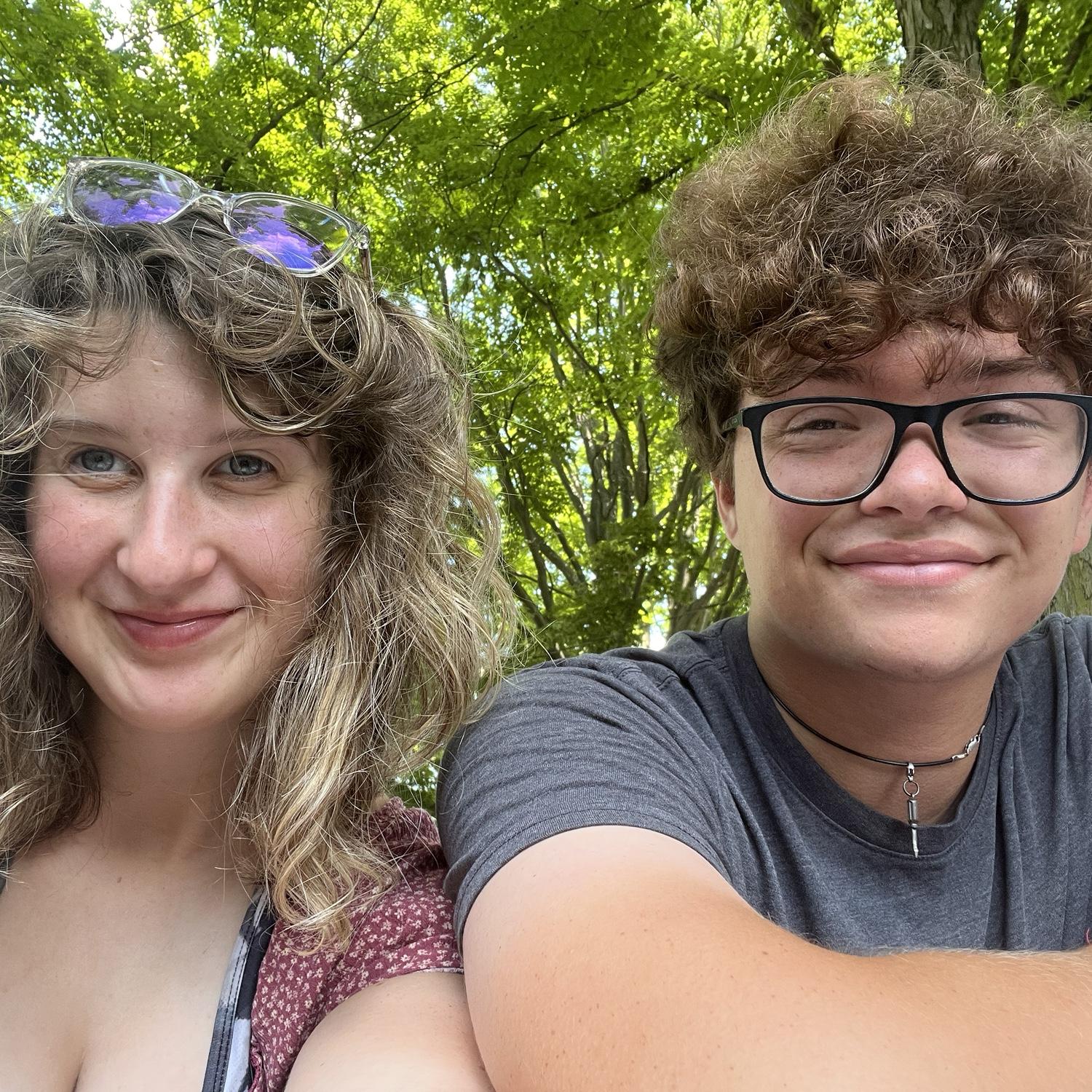 Working at camp together!