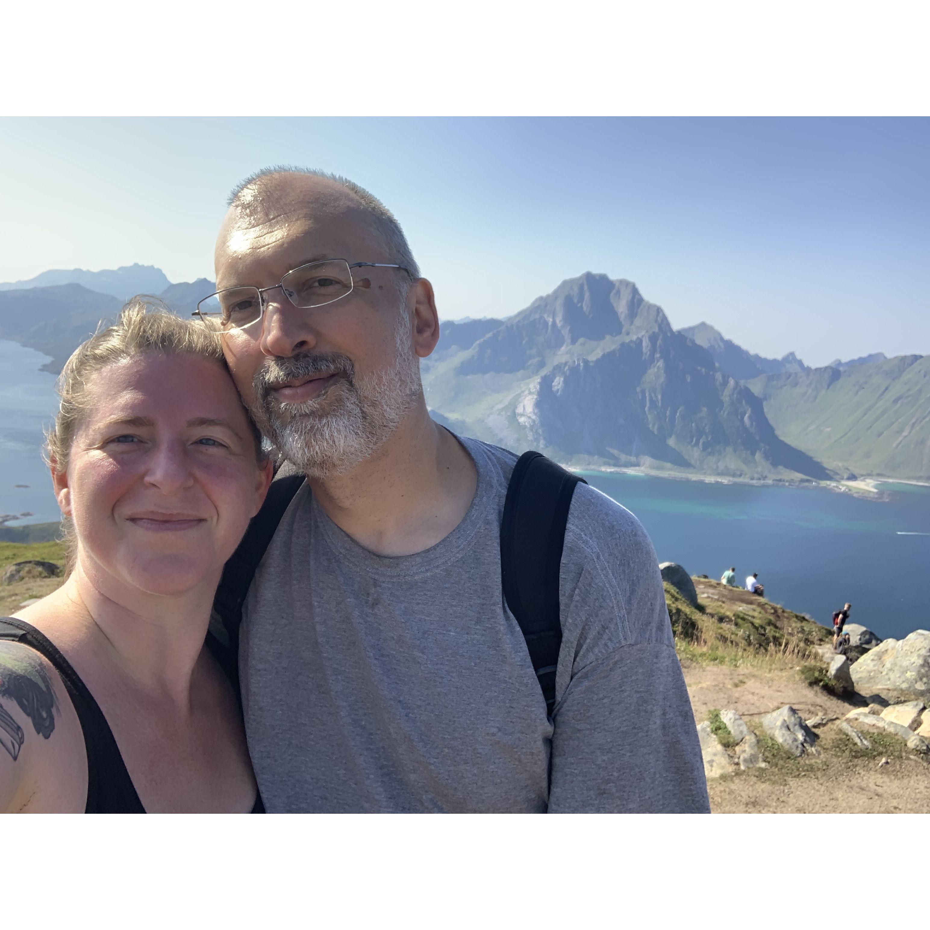 In my beloved Lofoten, on my beloved Offersoykammen, with my favorite (and also beloved) fella