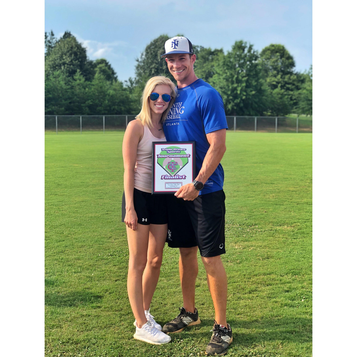 He was so surprised when I showed up to his team's baseball tournament that he was coaching and they won!