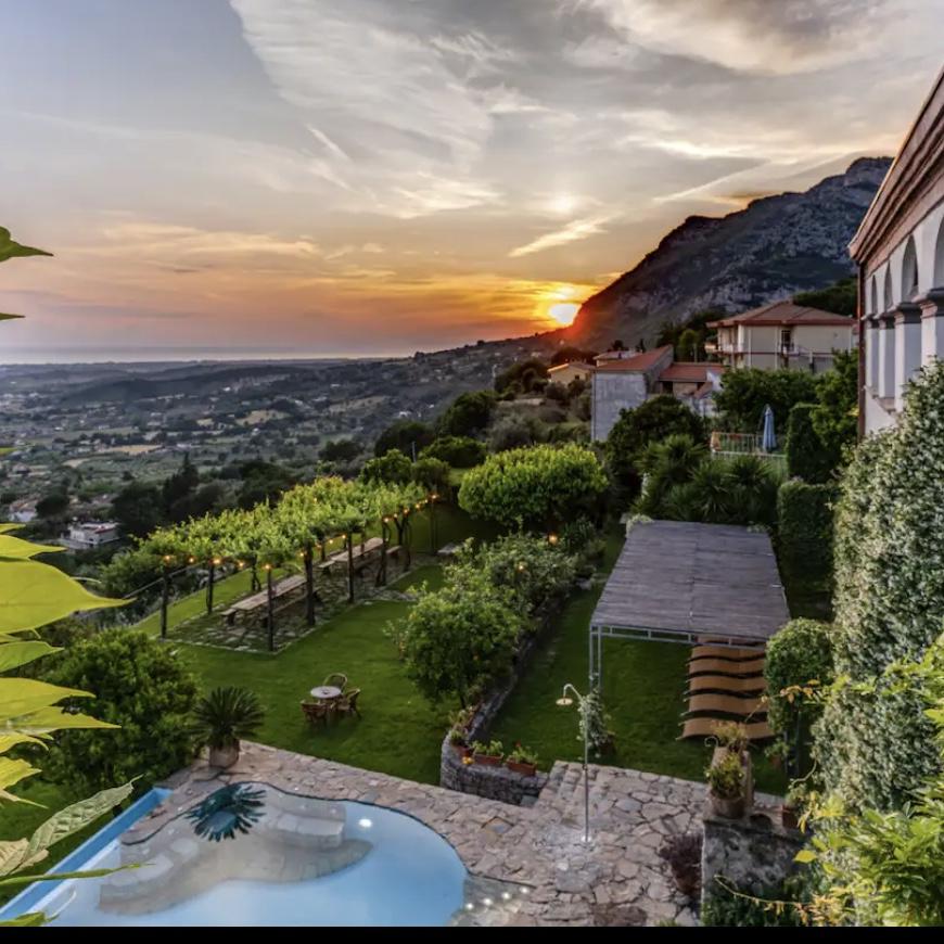 Sunset views from the villa