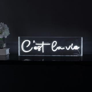 C'est La Vie Acrylic Neon Light Box