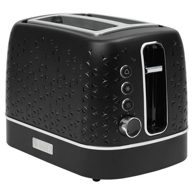 Starbeck 2 Slice Wide Slot Toaster Black: Haden, BPA-Free, 860W, Plastic, Toasters & Bagel Toaster, 1-Year Warranty