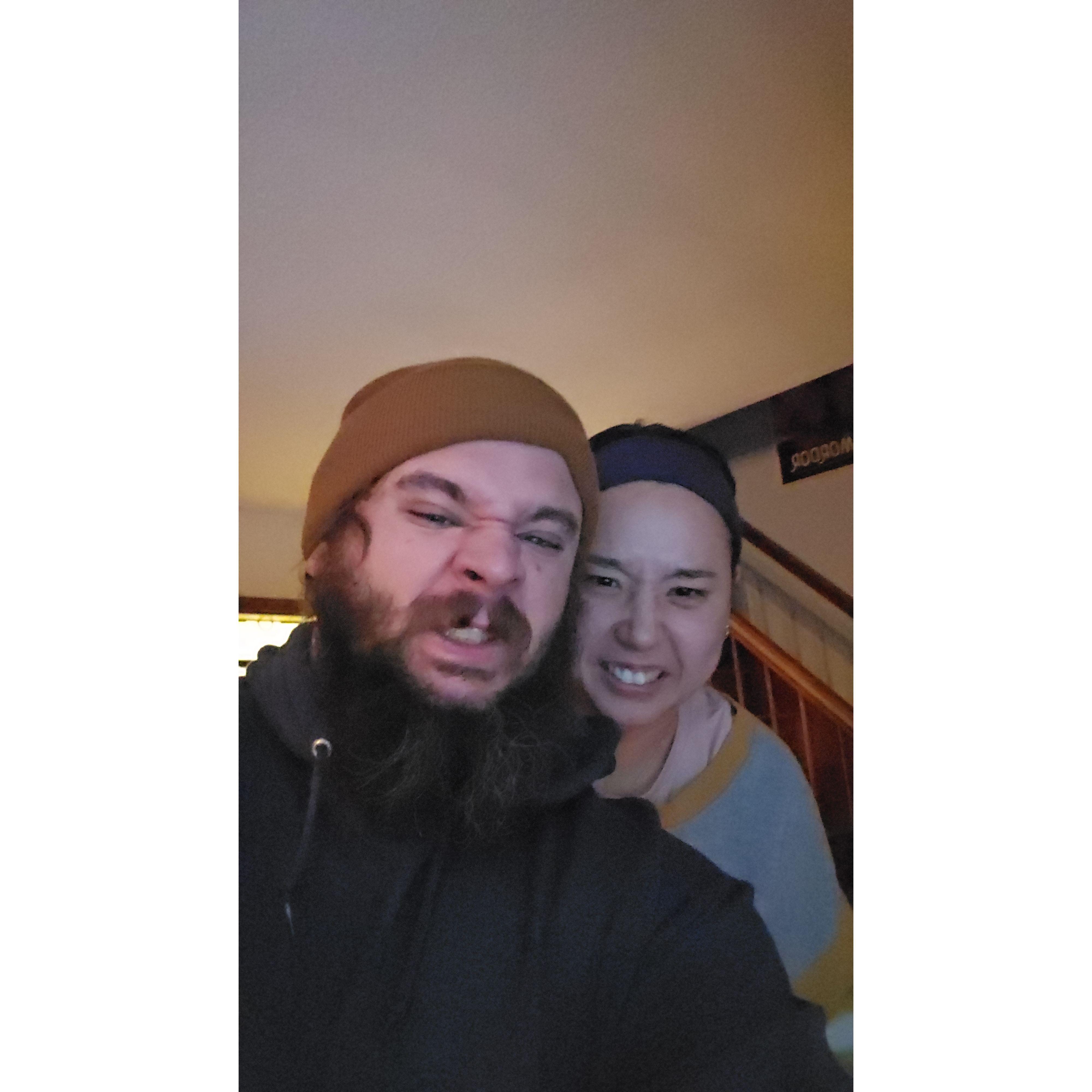 Morning workout...we're tough as nails