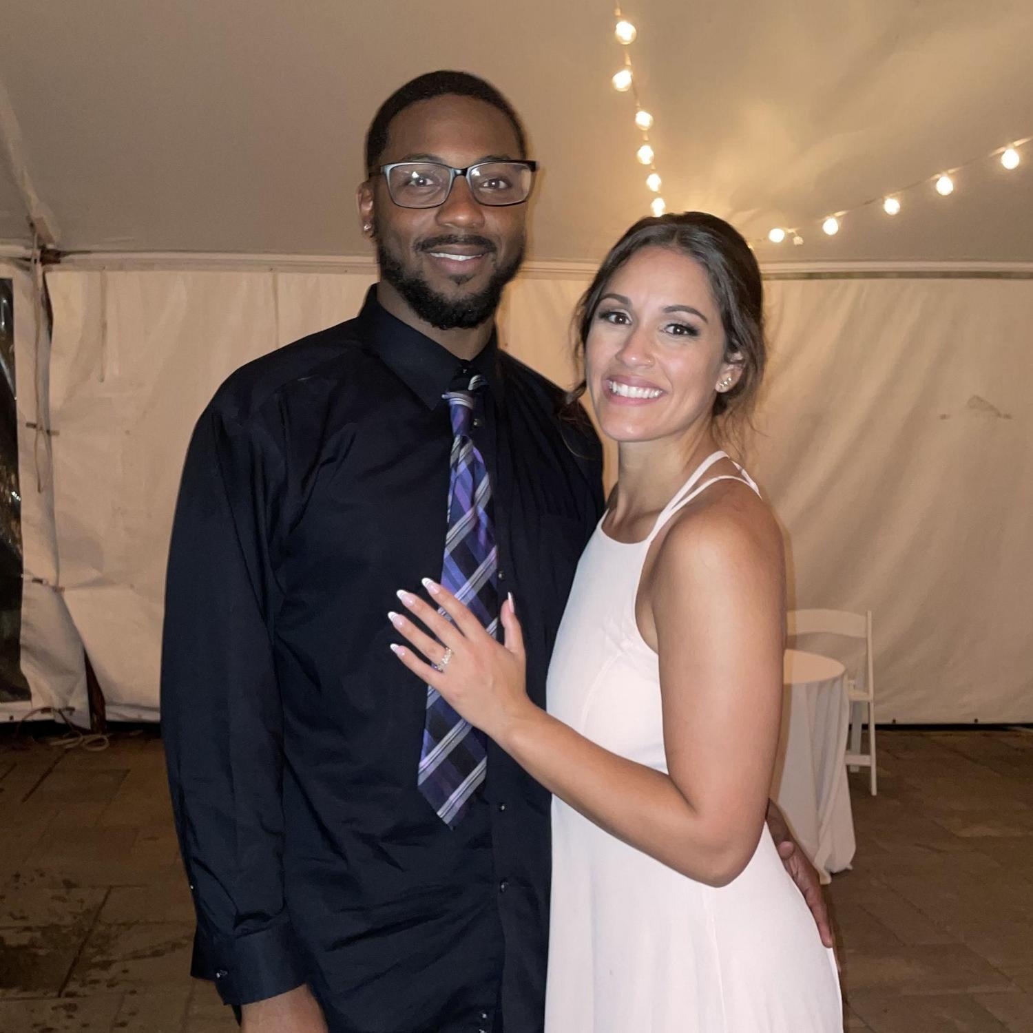 At another wedding celebrating!