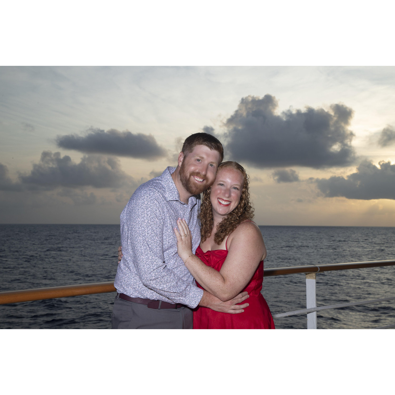 We got these photos taken the day after our engagement on the cruise!