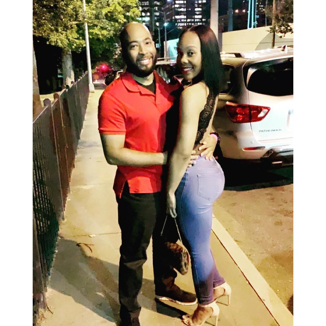 Our first time to Atlanta TOGETHER! We had a blast!  We took this picture at "The Suite Lounge"