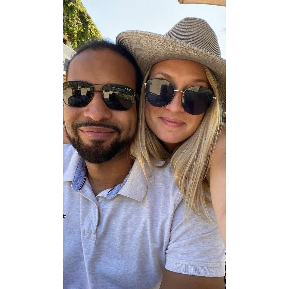 Taking in our first California winery like locals
