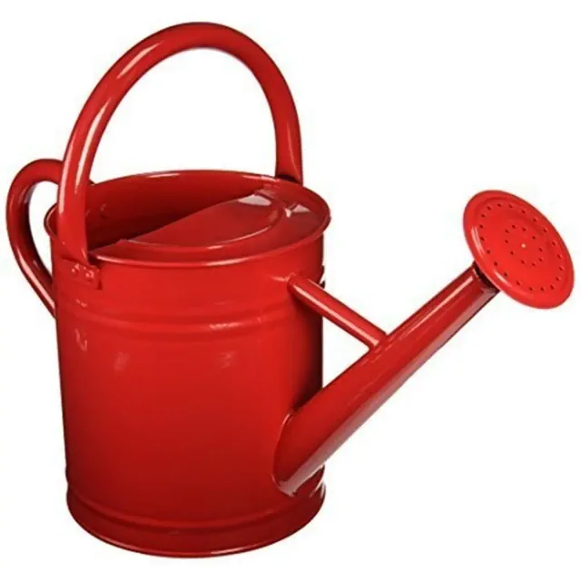 Gardener's Select Classic Metal Gardening Watering Can, Red, 0.92 Gallon