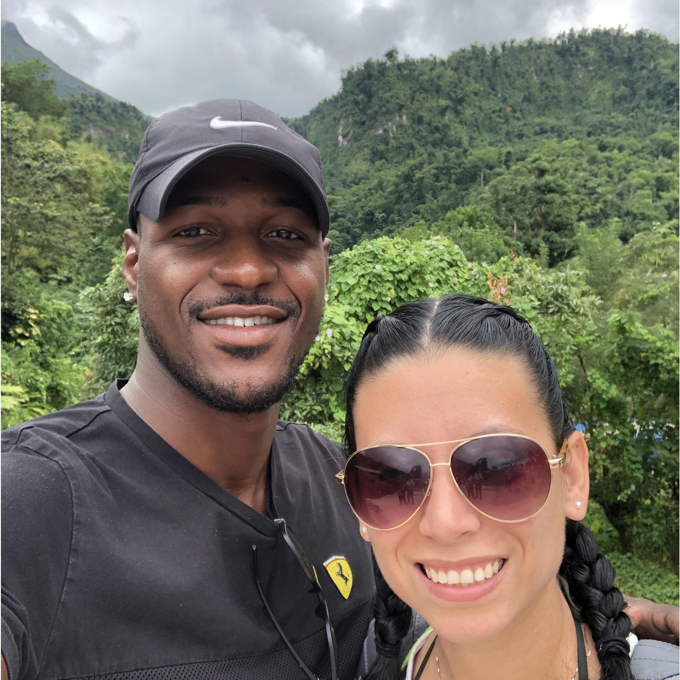 Exploring the rainforest in Grenada.  One of the 7 countries we visited on B's birthday cruise a few years ago.