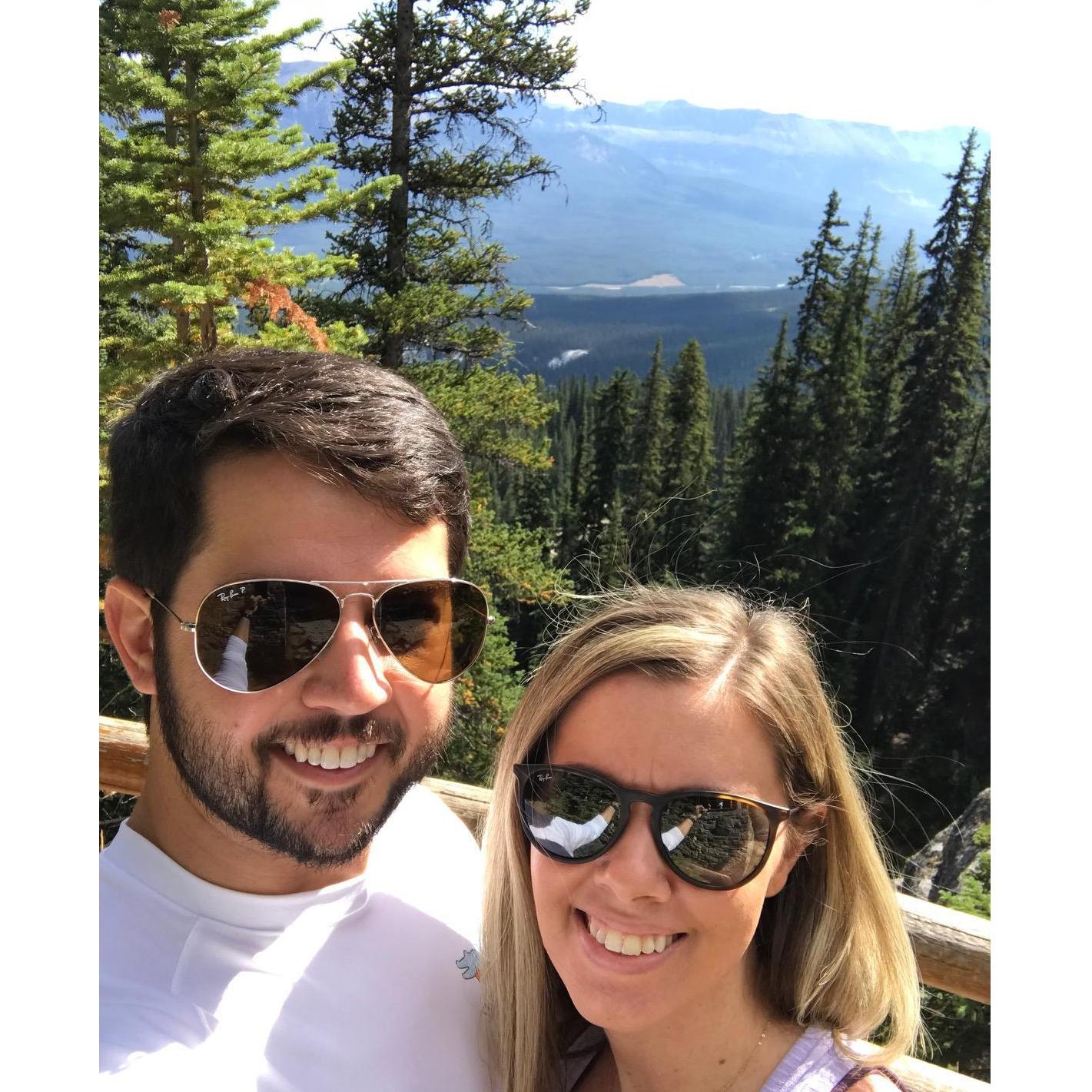 Hiking above Lake Louise