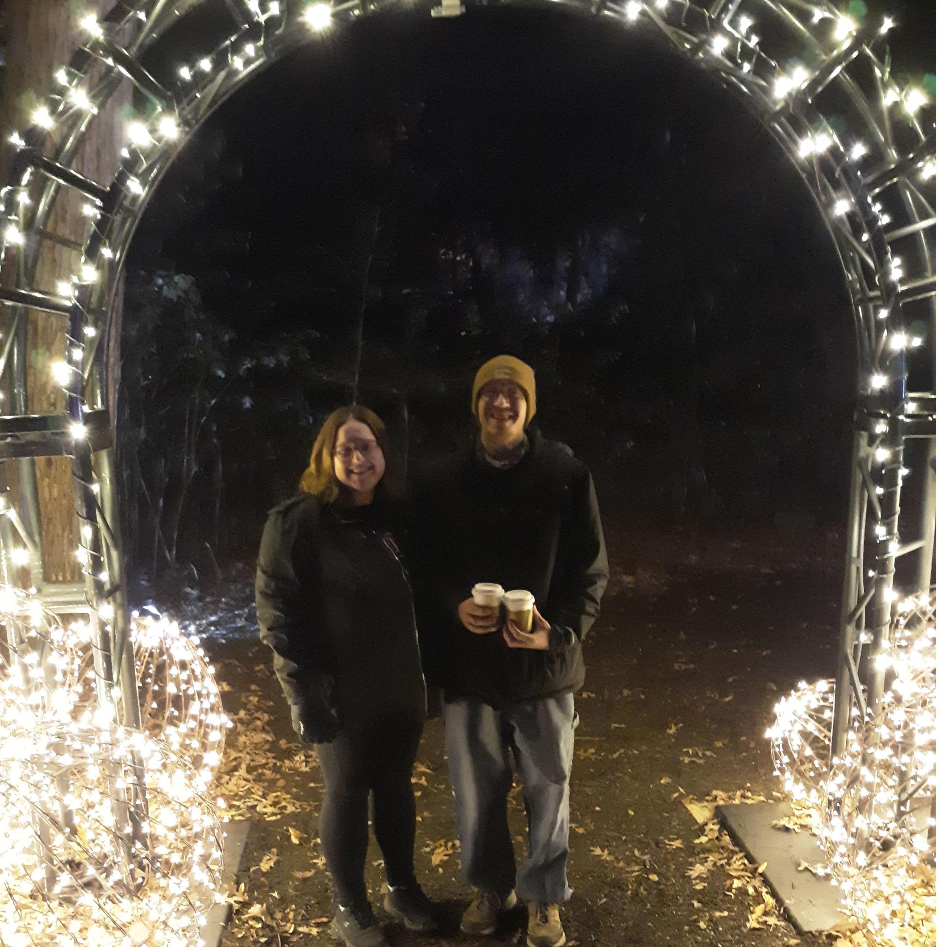 Our first trip to Fair Oaks Christmas lights together