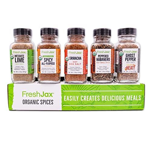 FreshJax Hot & Spicy Seasonings Gift Set, (Set of 5)