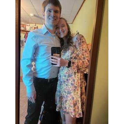 The only picture we took for our first Easter together was a dirty mirror selfie but it works