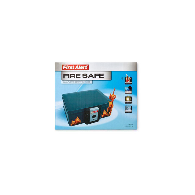 First Alert 0.17 cu ft Key Lock Gray Fireproof Safe