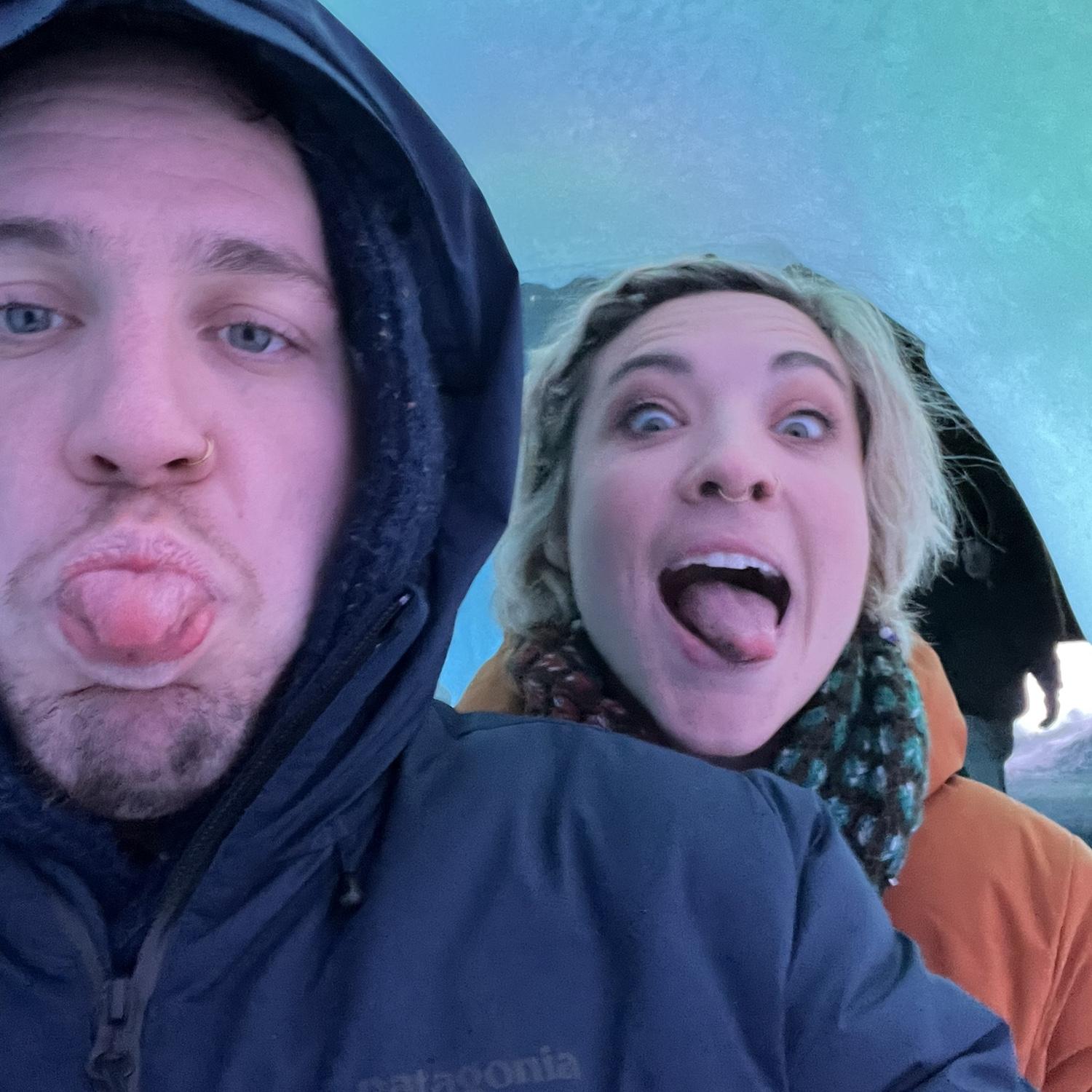 Playing in the Ice Castles of New Hampshire