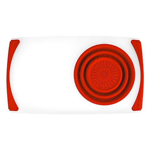 Dexas Over the Sink Strainer Board, 11.5 x 20", Natural/Red