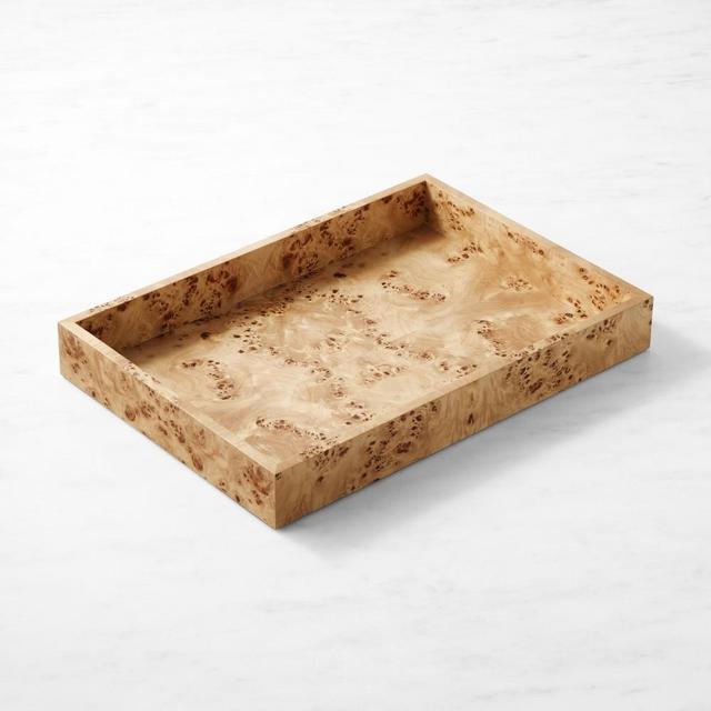 Burl Wood Tray, Rectangular