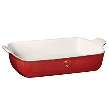 Emile Henry Made In France HR Modern Classics Large Rectangular Baker, 13 x 9", Red