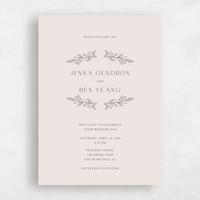 Brown Wedding Invitation - Phippsburg Classic