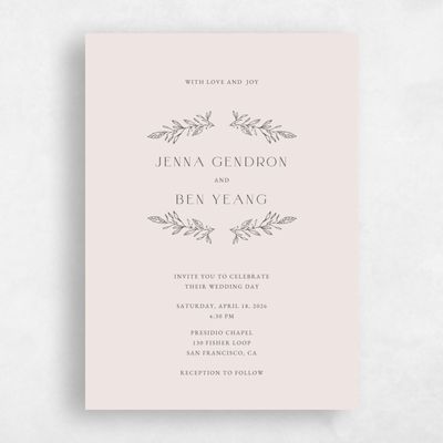 Multi-Colored Wedding Invitation - Phippsburg Classic
