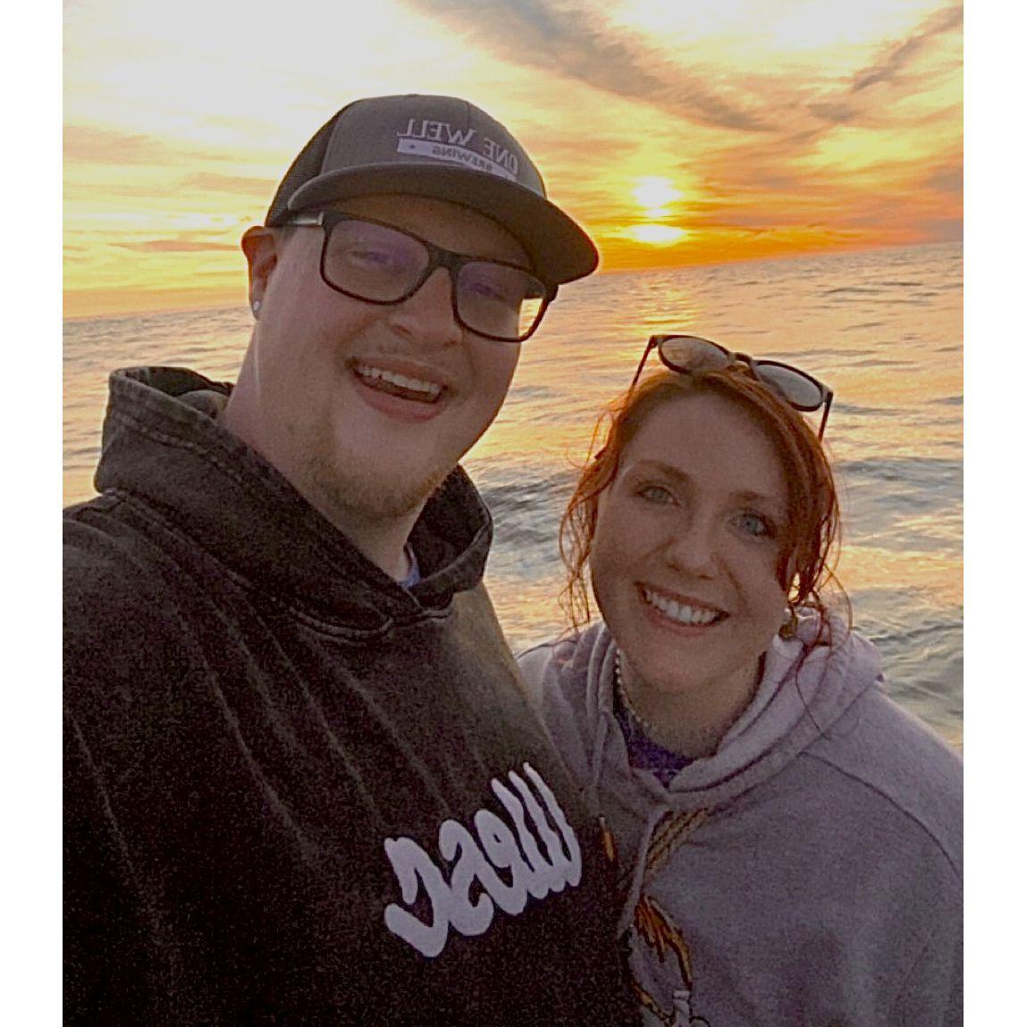 Danielle's first Michigan-side lake sunset, in St. Joseph, MI.
