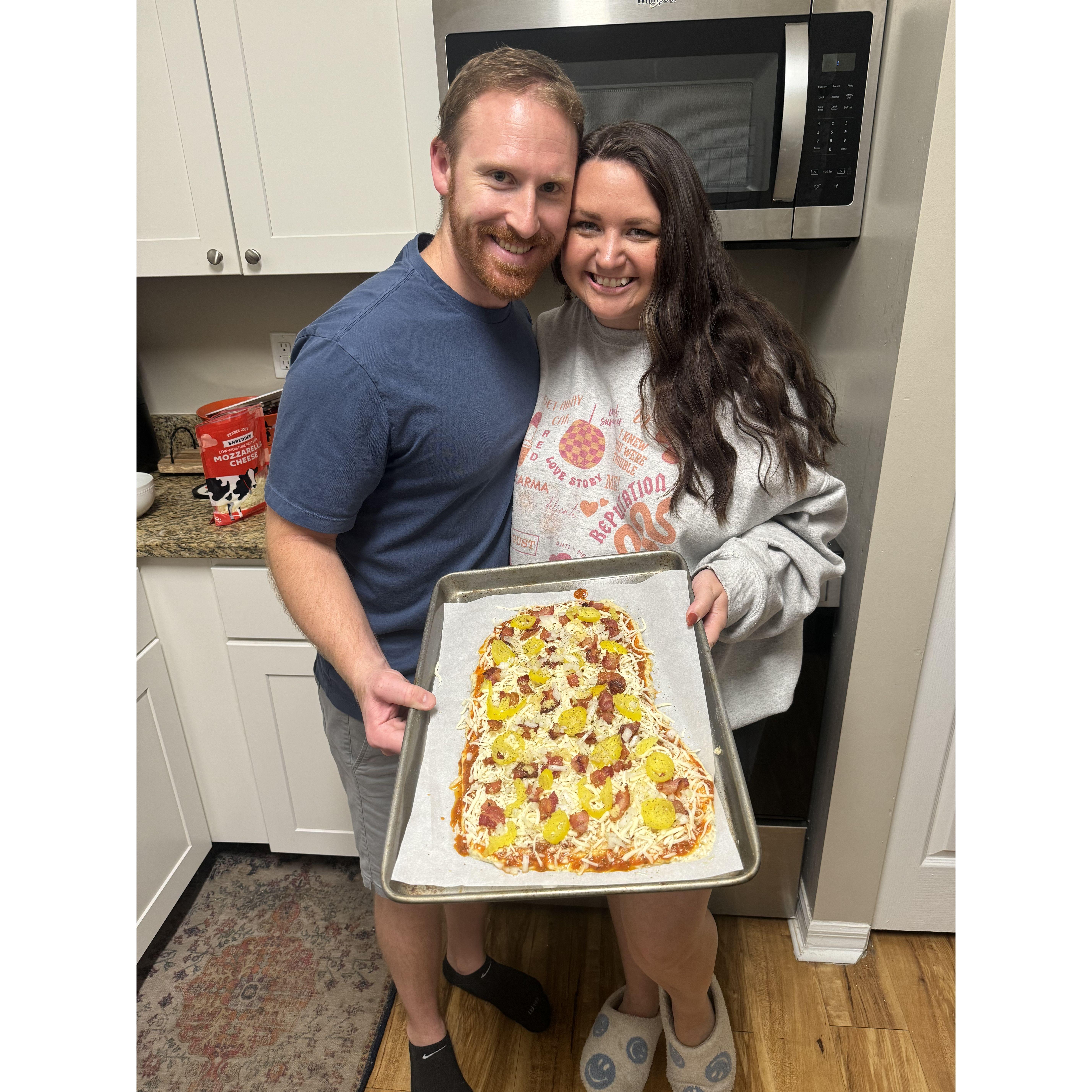 Pizza is a Marissa staple and Ryan has had to learn to embrace it!