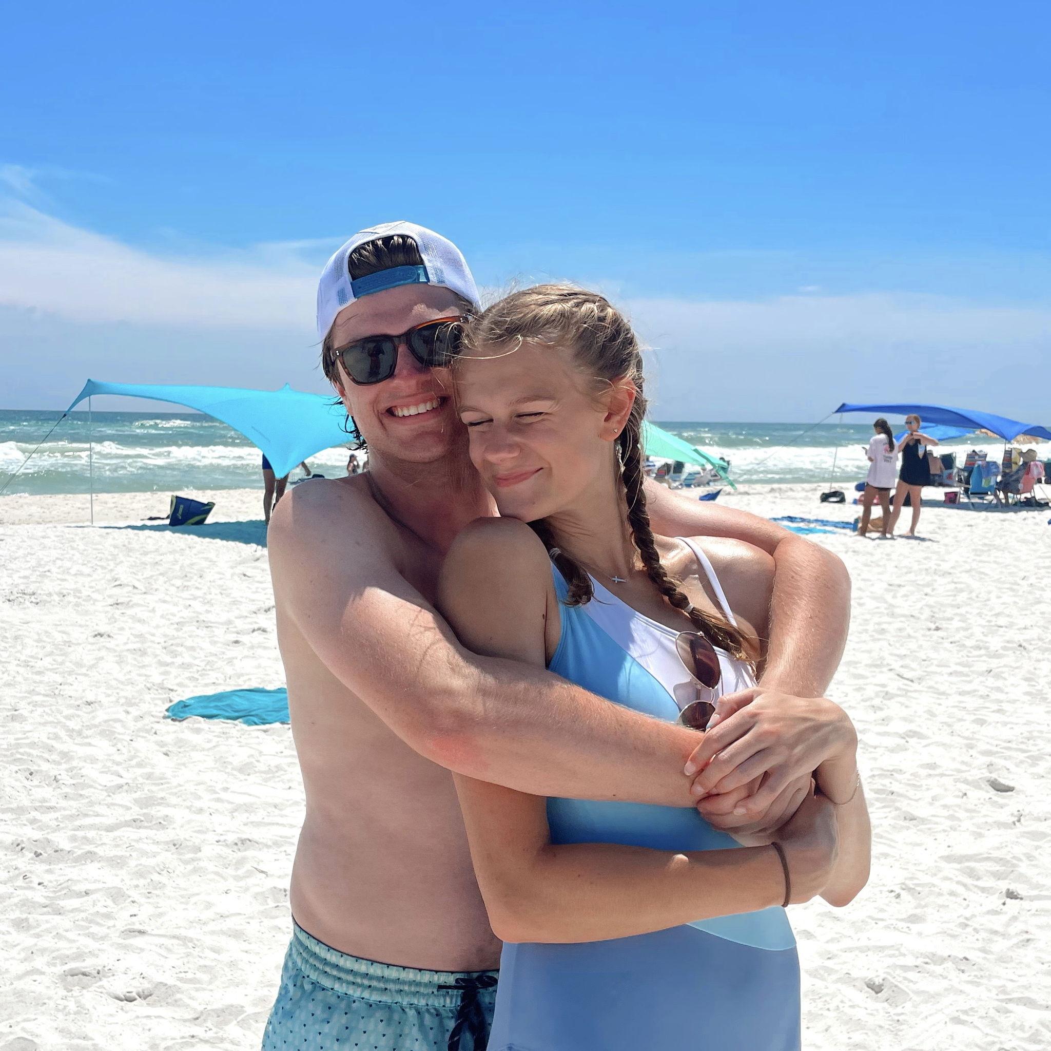 Summer after freshman year! Who knew we'd be getting engaged near this beach 3 years later!!