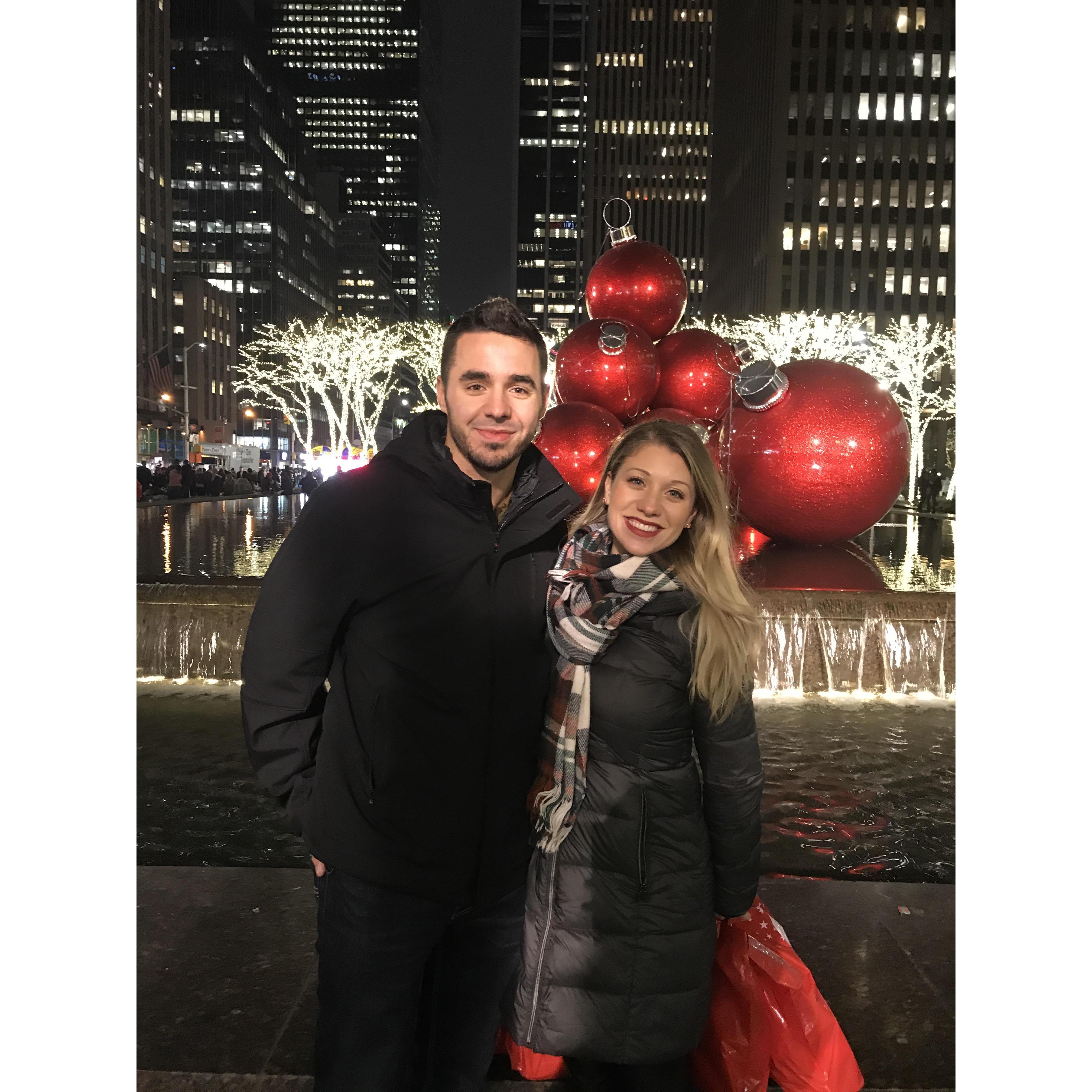 Our first Christmas together in NYC 2017.
