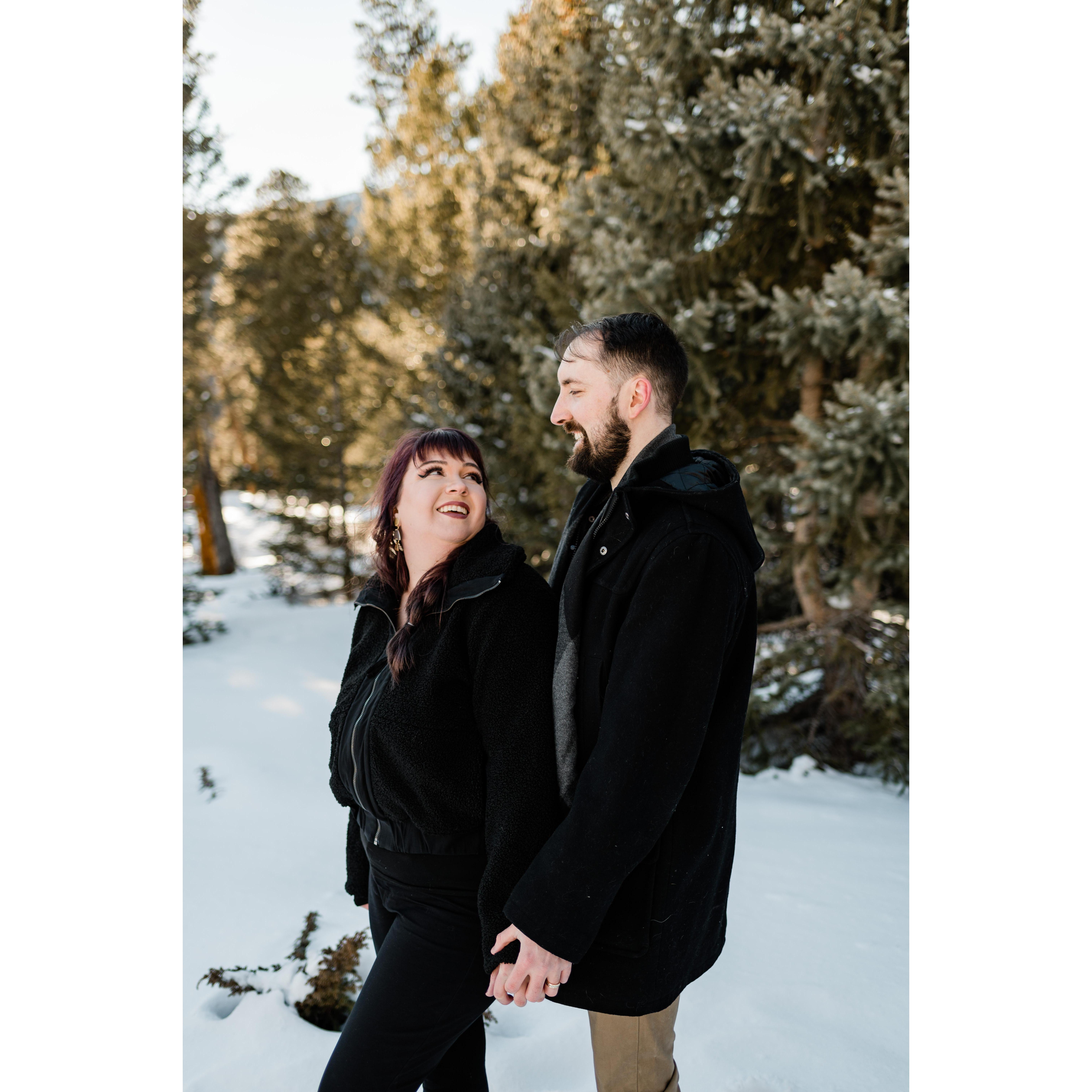 Engagement photos in Rocky Mountain National Park