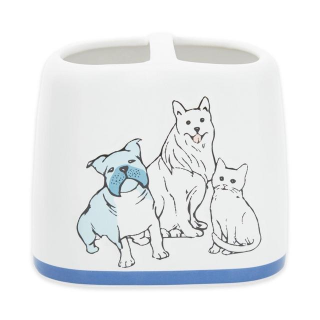 Pet Friends Toothbrush Holder in White