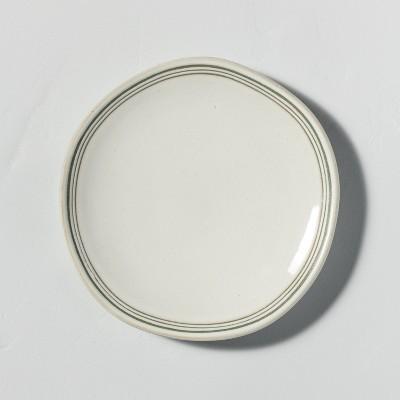 Stoneware Green Stripes Appetizer Plate Sour Cream - Hearth & Hand™ with Magnolia
