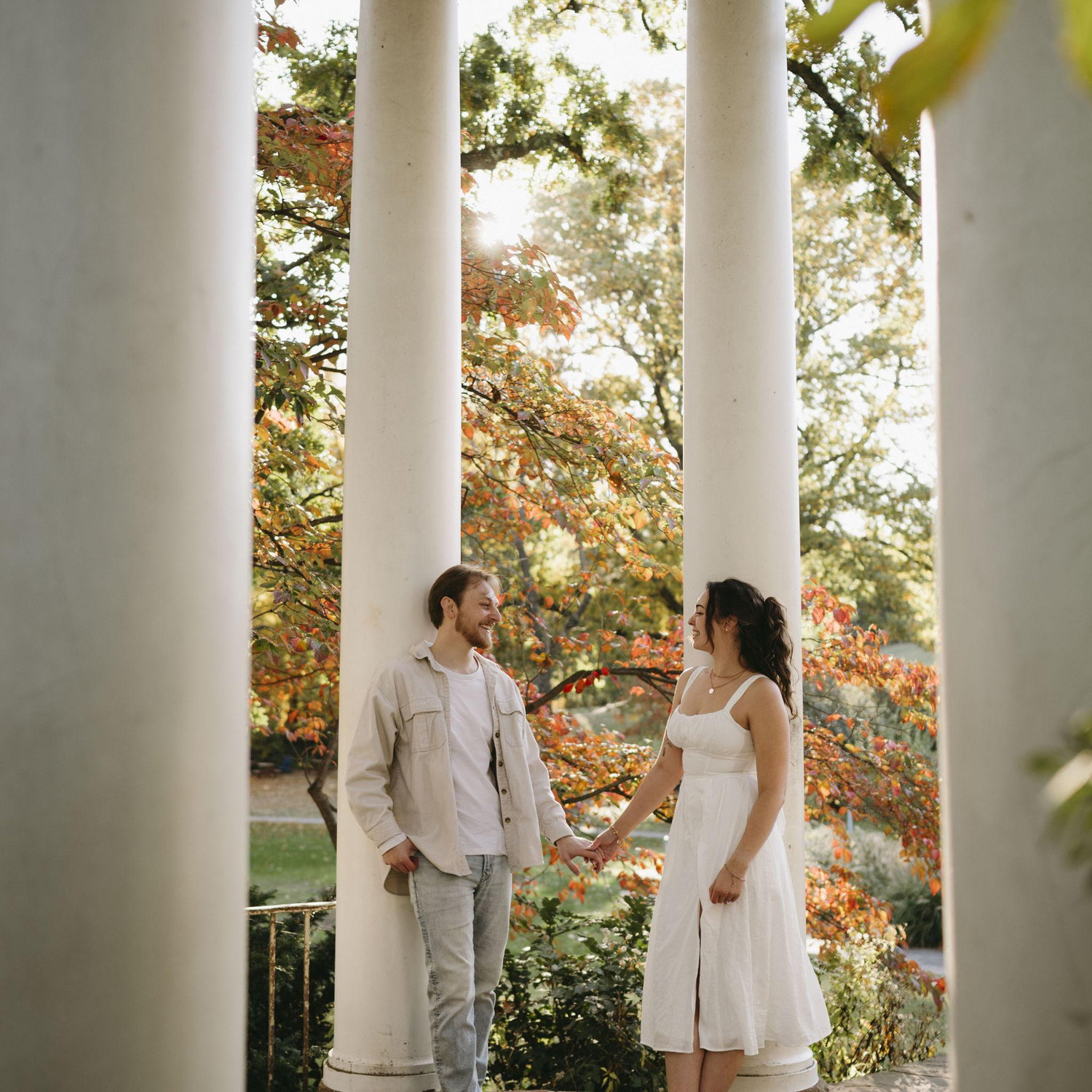Engagement photos at the Philbrook November 2025