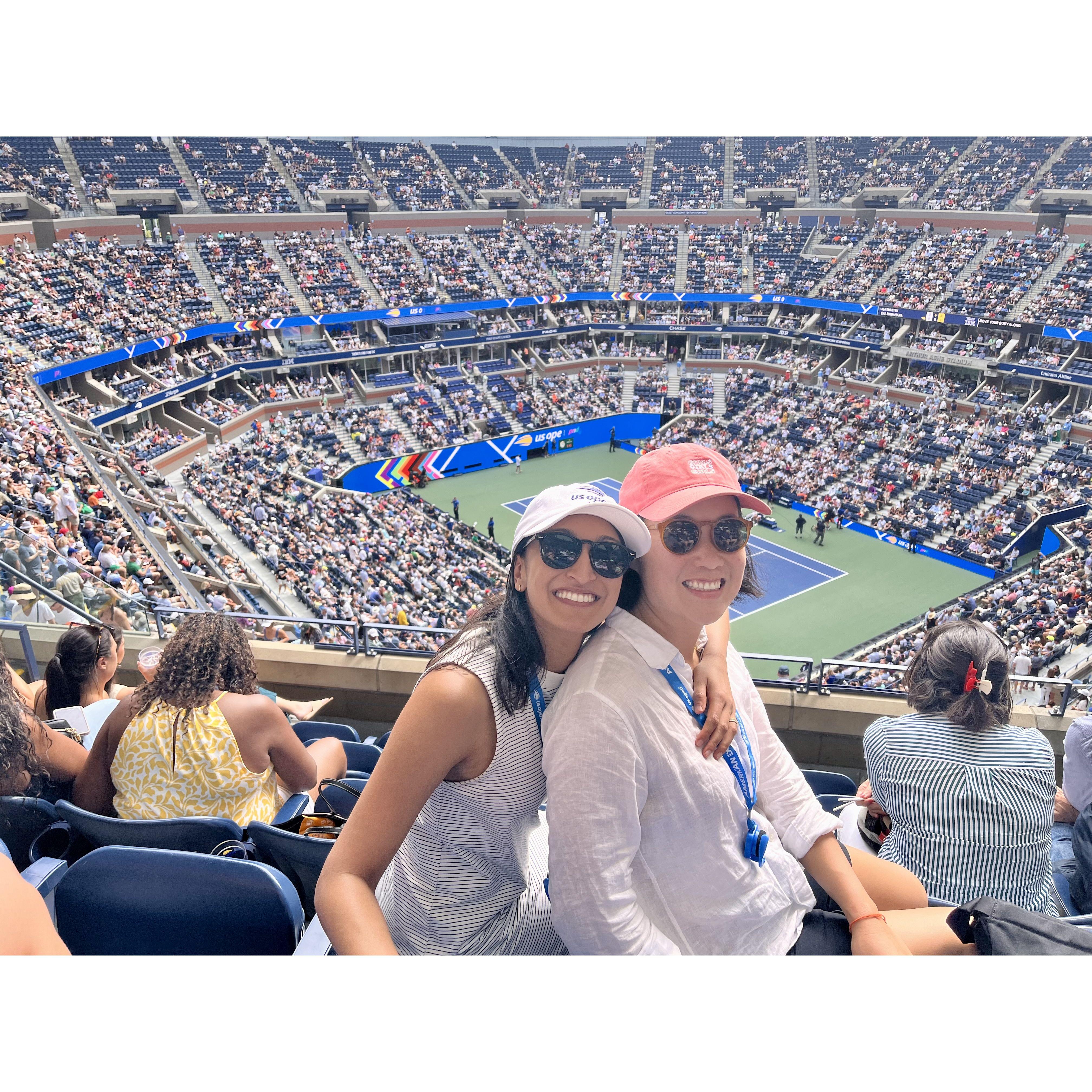 Nicole picked up tennis this year... So we went to the US Open