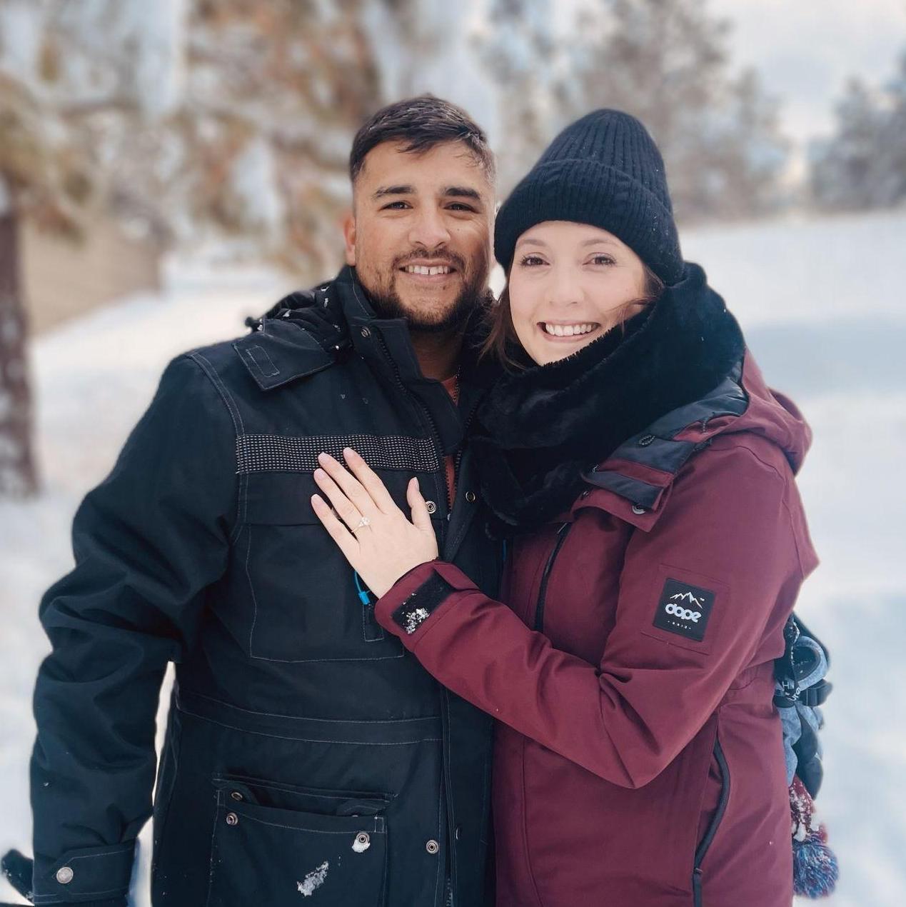 Seconds after we got engaged!