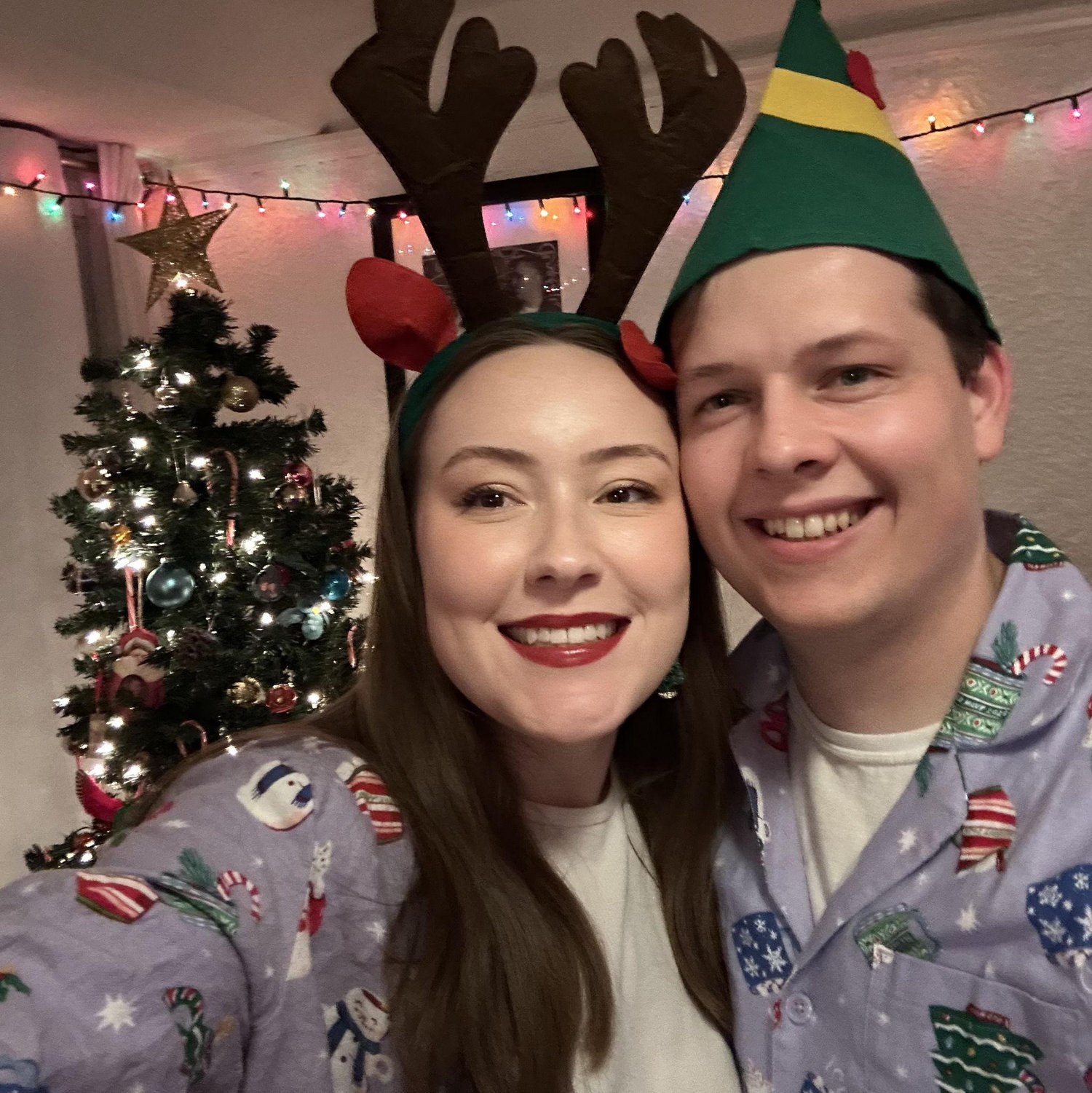 Christmas party 2025! Matching jammies <3