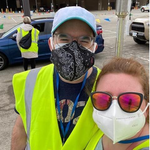 2021 - Volunteering at the mass vax center in Louisville